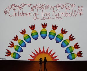Dadara - zeefdruk: Children of the rainbow kopen? Bied vanaf 99!