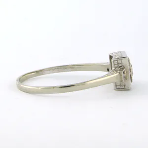 ART DECO 14k witgouden ring bezet met oud Europees en roos geslepen diamant kopen? Bied vanaf 300!