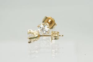 2005- Mooie set 14 krt geel-goud & diamanten (ca.0.70ct) oorstekers kopen? Bied vanaf 730!