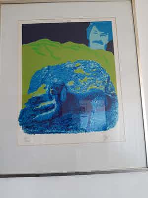 Karel Appel - Appel en zijn hondje verkocht voor € 250!