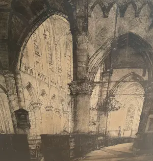 Johan D. Scherft - Ets Kerkinterieur Groote kerk Den Haag kopen? Bied vanaf 45!
