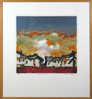 Machiel Hopman - Zeefdruk, Township - Ingelijst kopen? Bied vanaf 40!