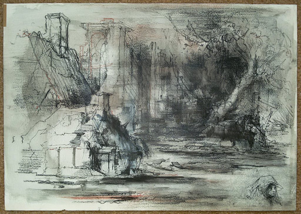 Dirkje Kuik - Nederzetting, tekening (laatste keer!) kopen? Bied vanaf 150!