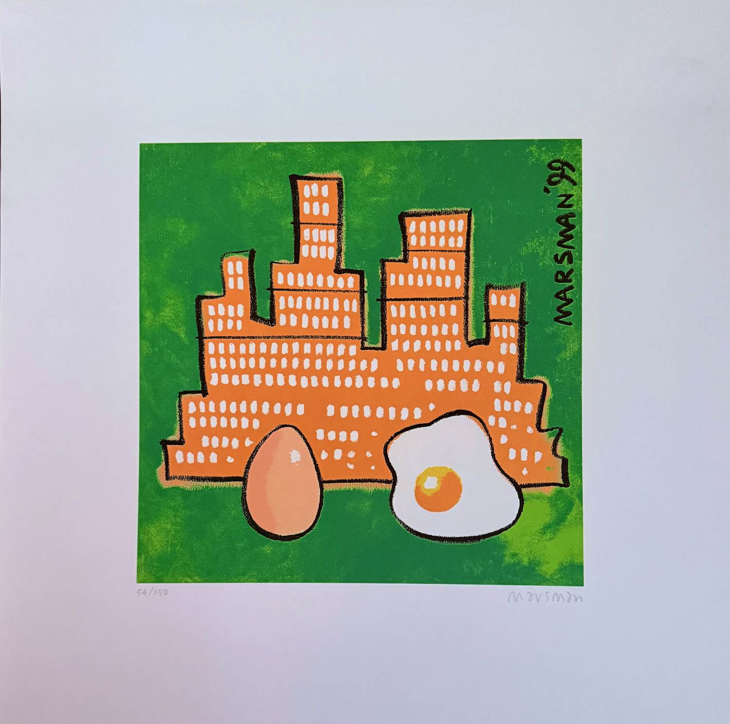 Jean Paul Marsman - “Marsman ,99”. Handgesigneerd en genummerde zeefdruk. kopen? Bied vanaf 30!