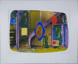 Jelis van Dolderen - 5 zeefdrukken op papier, Hotel Ripotot - Ingelijst kopen? Bied vanaf 80!