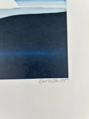 Claudia Keller - Blauwachtig landschap, zonsopgang-zonsondergang kopen? Bied vanaf 50!