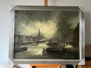 Jan Bevort - Zicht op Amsterdam kopen? Bied vanaf 600!