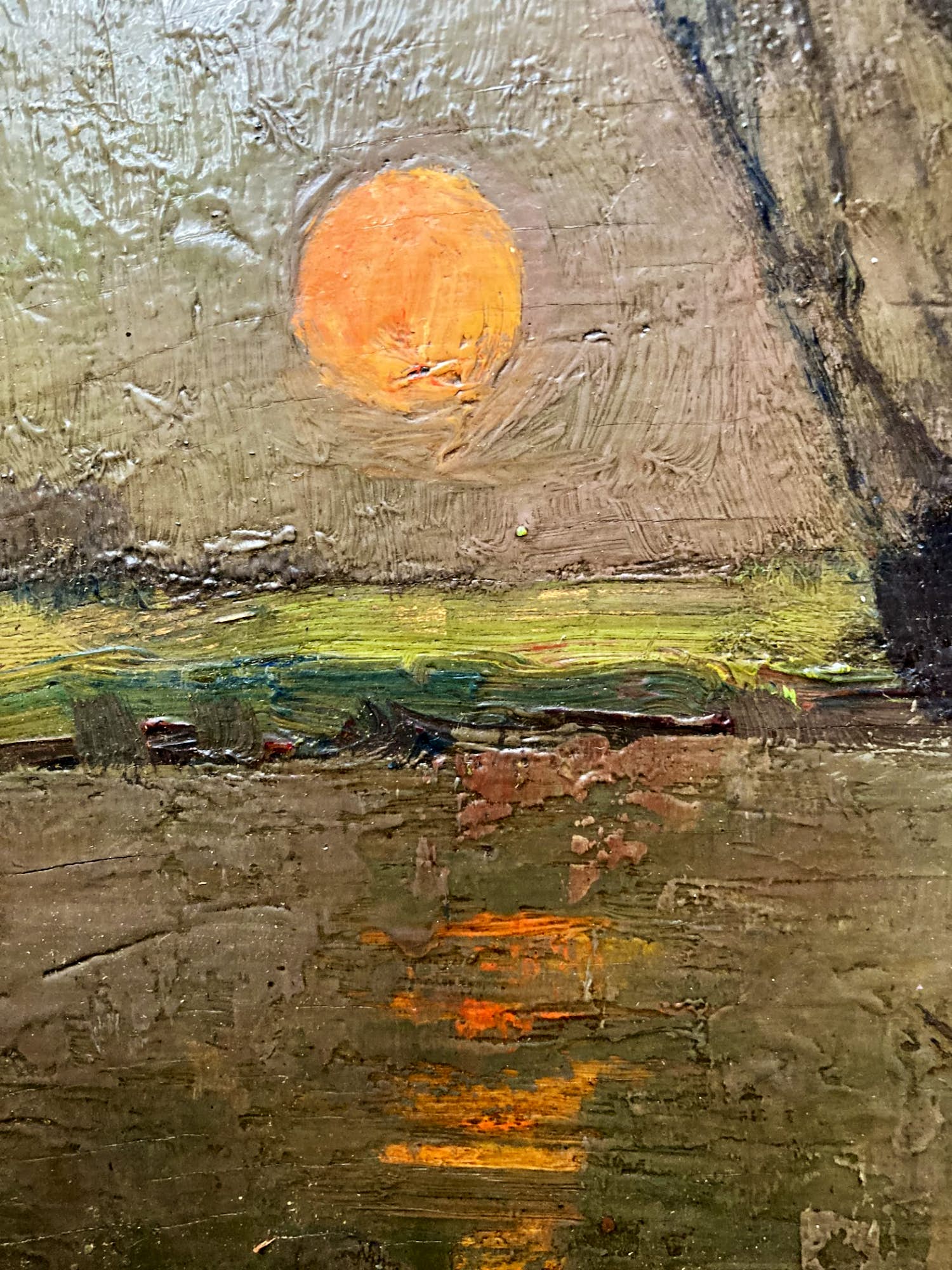 Herman Broeckaert - Landschap met knotwilgen in de avondzon verkocht voor € 89!