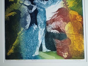 Michael Jepkes - Ets en aquatint , “Rococo Trio” – oplage 35 kopen? Bied vanaf 35!