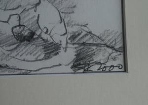 Fon Klement - Ingelijste tekening , Bloemstilleven 2 - 2000 kopen? Bied vanaf 80!