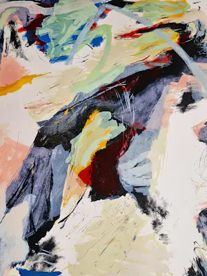 Ron Gennisse - Grote abstract-expressionistische Litho "het door-breken" - zeer kleine oplage kopen? Bied vanaf 46!