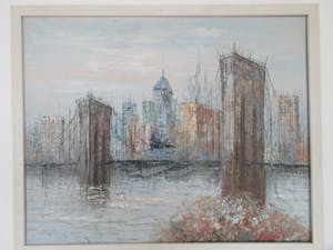 Niet of onleesbaar gesigneerd - Abstract Stadsgezicht kopen? Bied vanaf 1!