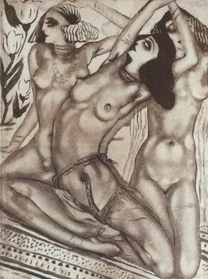Arthur Greuell - 1891-1966. 3 Erotische Naakten kopen? Bied vanaf 65!