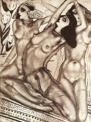 Arthur Greuell - 1891-1966. 3 Erotische Naakten verkocht voor € 65!