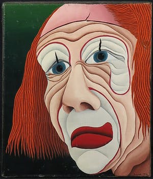 Boetak Hoiting - Olieverf op doek, Clown kopen? Bied vanaf 1!