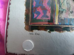 Eric Toebosch - 3 luik Zeefdrukken, titel,Nur die Liebe rettet uns,Alleen liefde kan ons redden kopen? Bied vanaf 40!