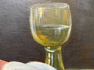 Niet of onleesbaar gesigneerd - Stilleven met wijnglas kopen? Bied vanaf 1!