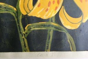 Dianne Bakker - Lelie I (E.A.) | Houtsnede in bijpassende lijst kopen? Bied vanaf 1!