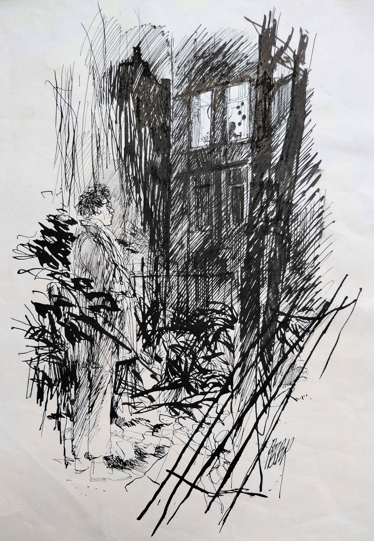 Peter van Straaten - Klein verlangen, originele gesigneerde tekening kopen? Bied vanaf 195!