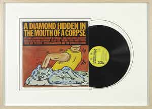 Keith Haring - Gesigneerde LP-hoes, A Diamond Hidden in the Mouth of a Corpse - Ingelijst verkocht voor € 1!