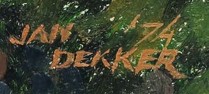 Jan Dekker - Olieverf op hardboard, Duinen, Ingelijst kopen? Bied vanaf 1!