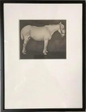 Jan Mankes - Originele Heliogravure Wit Paard 1923 kopen? Bied vanaf 85!