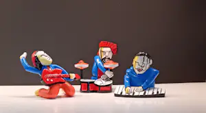 Herman Brood - Set van 3 Sculpturen van Kunsthars --THE BAND kaufen? Bieten Sie von 10!