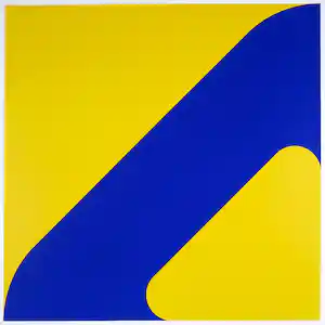 Hans Koetsier - Zeefdruk, Abstract geometrische compositie verkocht voor € 50!