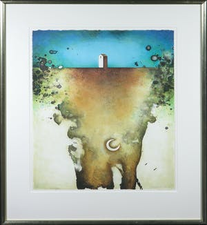 Jurjen Ravenhorst - Litho, Zonder titel - Ingelijst (Groot) kopen? Bied vanaf 35!
