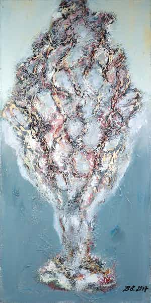 Bert Braam - Acryl op doek, Plantaardig (Groot) verkocht voor € 60!