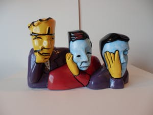 Herman Brood - SCULPTUUR HOREN ZIEN EN ZWIJGEN GROOT!! kopen? Bied vanaf 245!