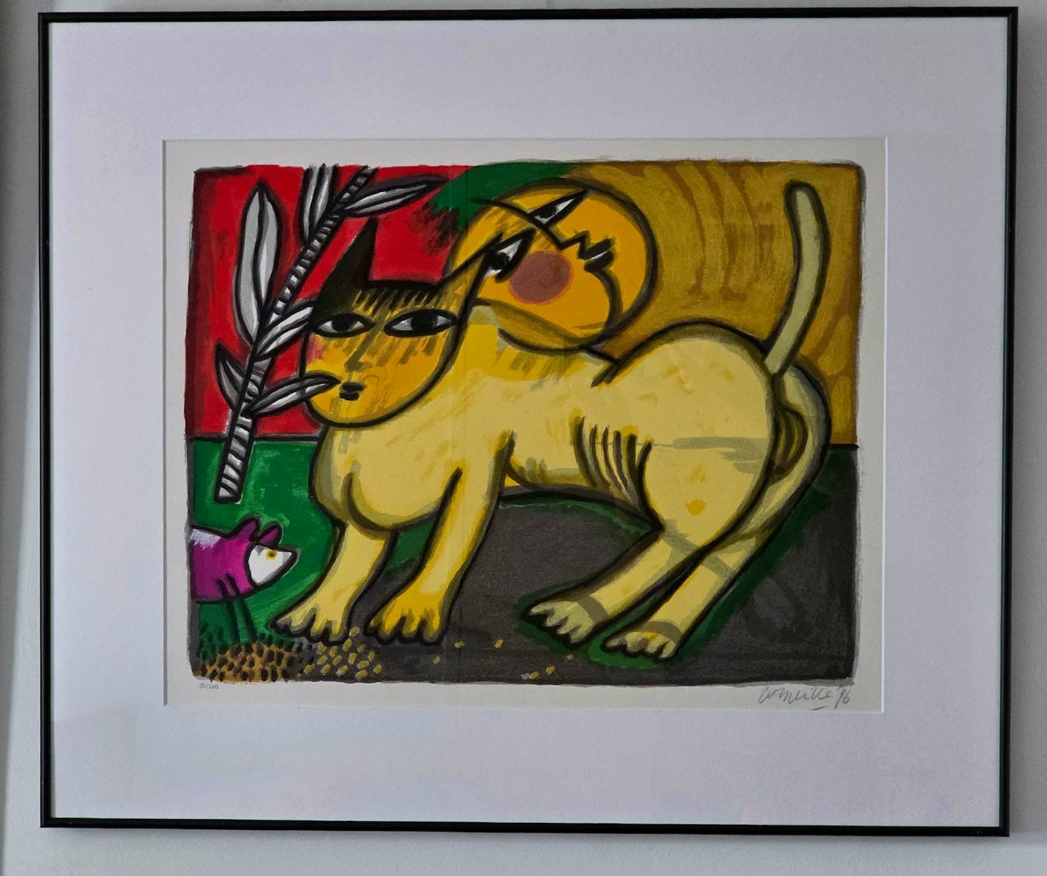 Corneille - Le chat la lune et le soleil - Gesigneerd - 1996 kaufen? Bieten Sie von 450!