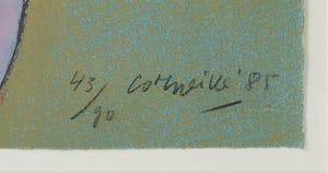 Corneille - Handbeschilderde litho: Les Amies (1985) - Nieuw ingelijst kopen? Bied vanaf 950!