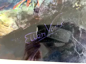 Ellen Voets - Vogels op nest - Gouache, Ingelijst kopen? Bied vanaf 50!