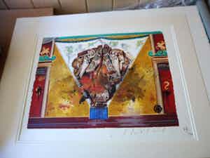 Gerti Bierenbroodspot - Zeefdruk, Titel, "Ornament" - groot verkocht voor € 50!