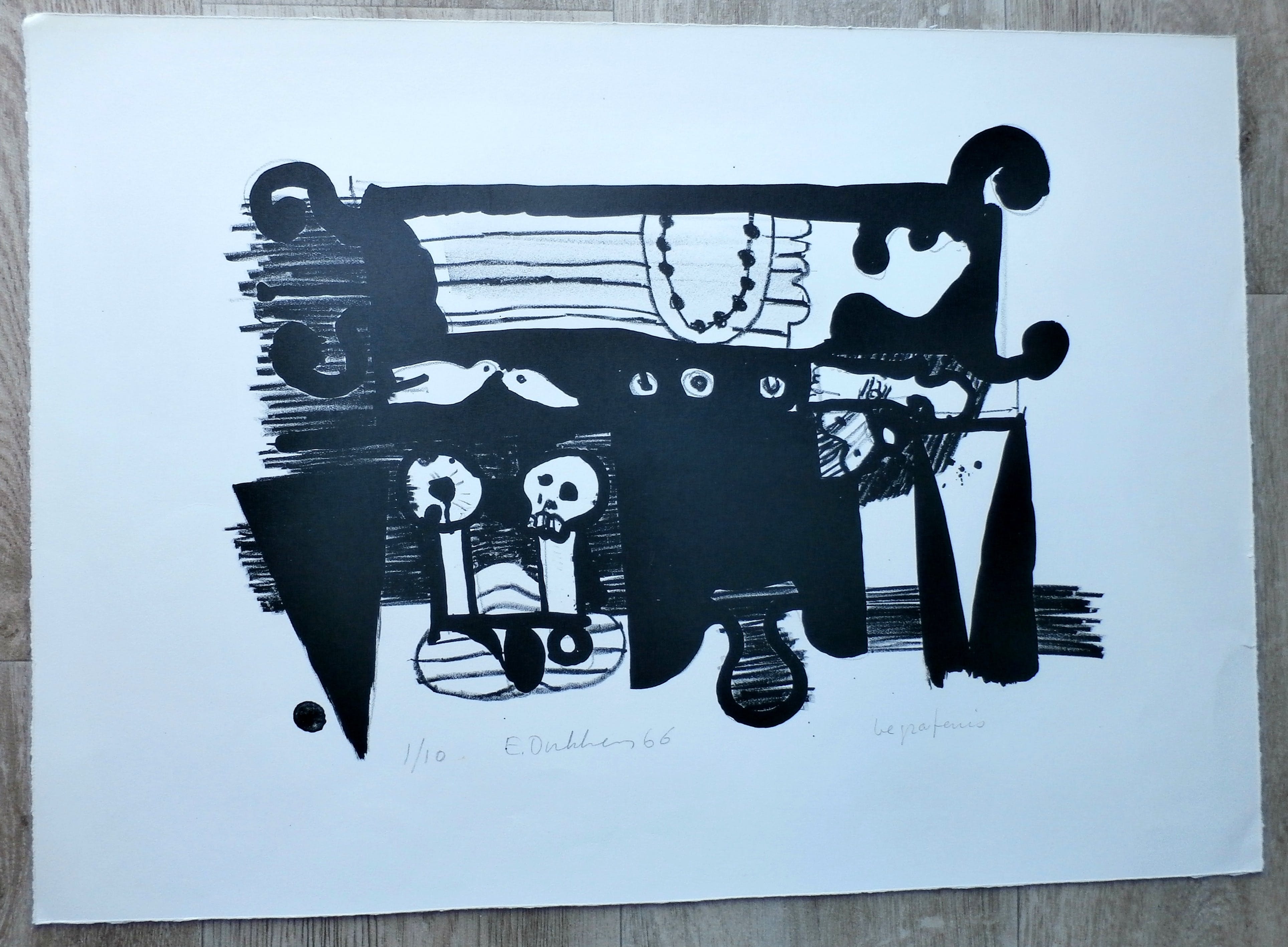 Ed Dukkers - Litho: Begrafenis - 1966 kopen? Bied vanaf 40!