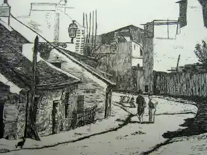 Francois Bonvin - LA RUE DU CHAMPS DE L 'ALOUETTE verkauft für € 40!