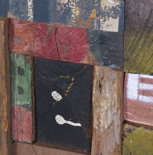 Christiaan Paul Damste - Collage van (beschilderd) hout, Ingesloten I - Ingelijst kopen? Bied vanaf 300!