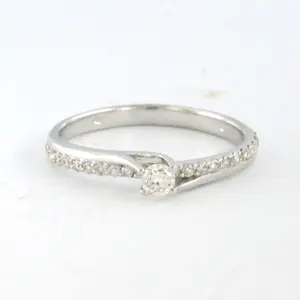 18k wit gouden ring bezet met briljant geslepen diamant tot.0.30ct - F/G - VS/SI kaufen? Bieten Sie von 250!