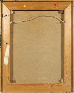 Arie Vermeer - Olieverf op doek, Man in deuropening - Ingelijst kopen? Bied vanaf 50!