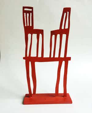 Klaas Gubbels - ijzeren beeld ‘de tafels van Cézanne‘ - 2018. verkocht voor € 850!