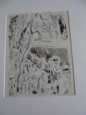 Maurice Asselin - 2 Etsen. titel, "Belleville à vol d'âme". kopen? Bied vanaf 20!