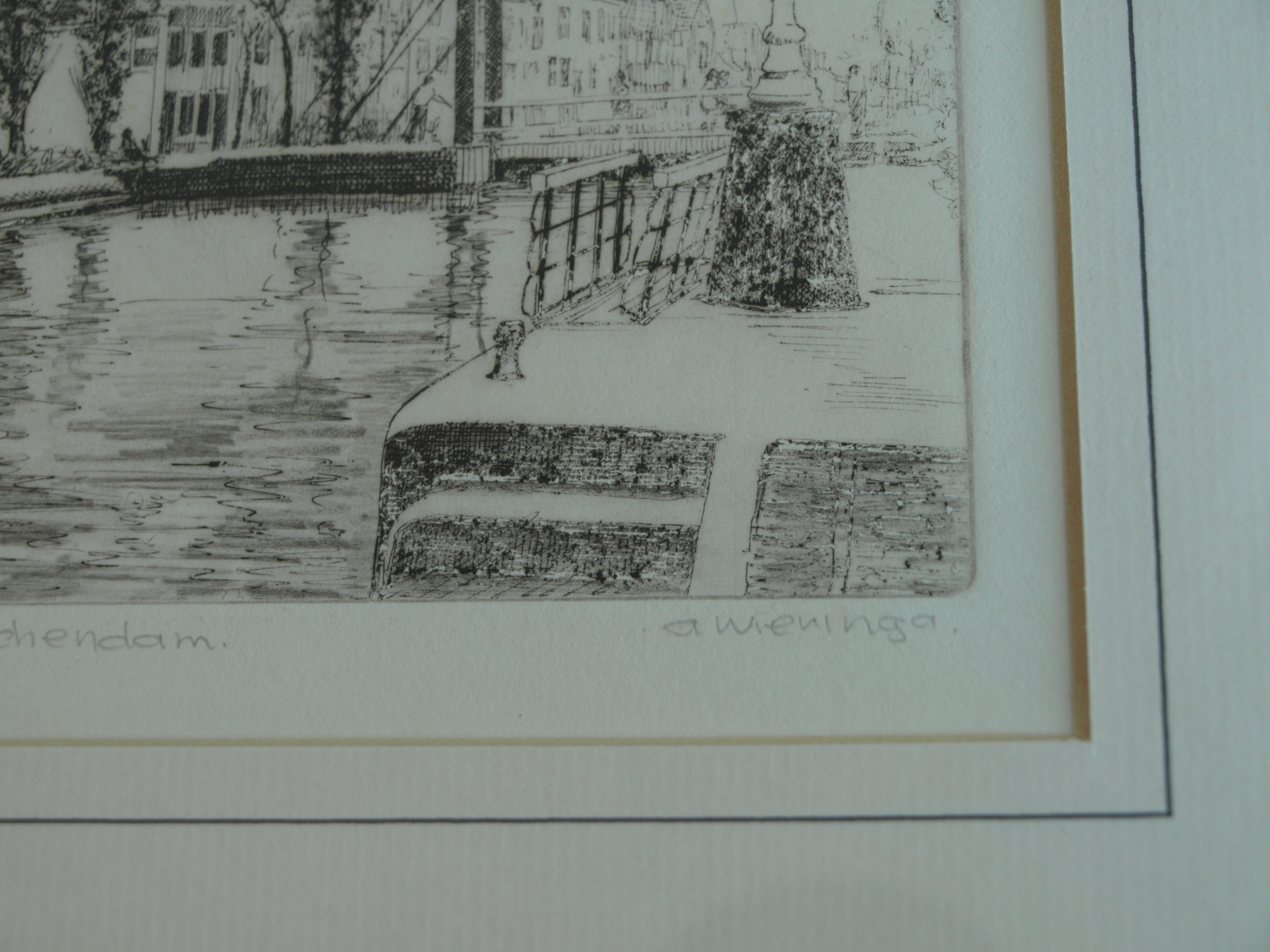 Anko C. Wieringa - Leidschendam, sluis met de Dorpskerk  kopen? Bied vanaf 1!