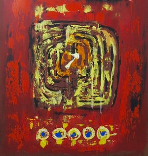 Hans Vanhorck - Labyrinth - Groot - Professioneel passe-partout - Originele galerieprijs F 1800, kopen? Bied vanaf 1!