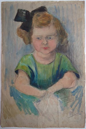 Niet of onleesbaar gesigneerd - Portret van een meisje kopen? Bied vanaf 10!