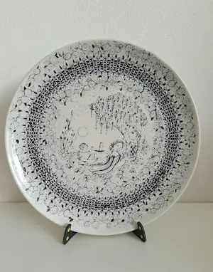 Bjorn Wiinblad - Nymølle , Wandbord (2) - Porselein - Lente en zomer kopen? Bied vanaf 59!