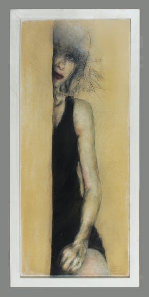 Anne de Boer - ‘Portret serie A nr. 2’ - 1983 - gemengde techniek kopen? Bied vanaf 120!