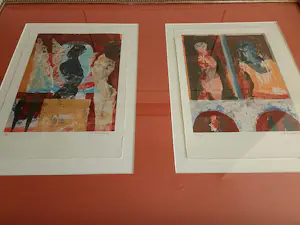 Erik Kierkels - 2 zeer fraaie zeefdrukken in prachtlijst kopen? Bied vanaf 10!