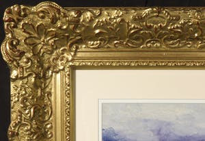 Prins Bernhard van Lippe-Biesterfeld - Olieverf op doek, Afrikaans landschap bij nacht - Ingelijst kopen? Bied vanaf 4000!