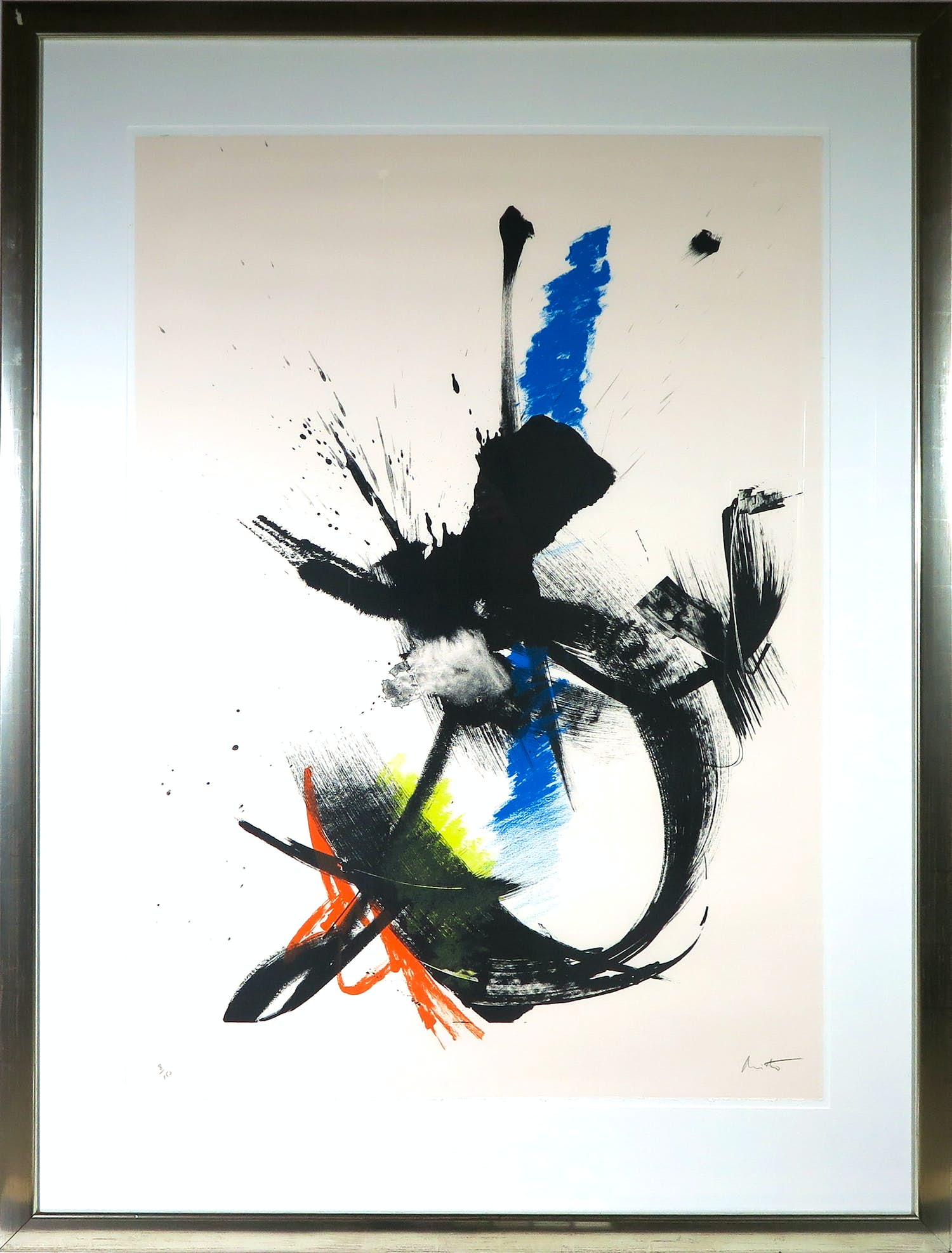Jean Miotte - Zeefdruk, Abstracte compositie - Ingelijst (Groot) kopen? Bied vanaf 100!